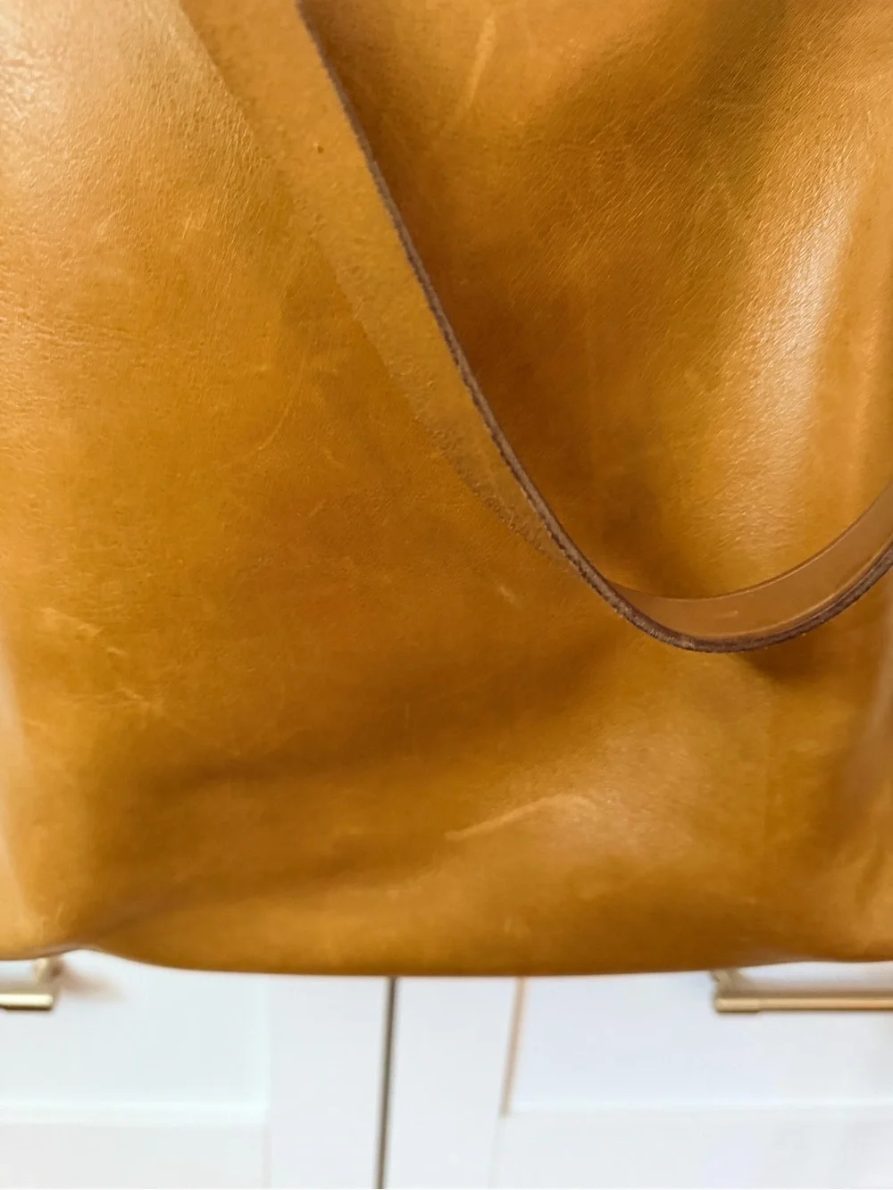Madewell medium Tote in mustard Leather